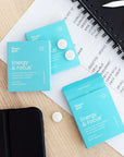 Energy & Focus Gum on desk next to to-do list, iPad and notebook.