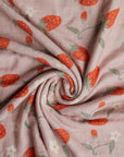 Strawberry Fields Swaddle in swirl.