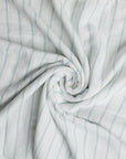 Powder Blue Stripe Swaddle in a swirl.