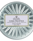Casa Pacifica Petite Tin Candle background.