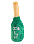 Back of Woof Clicquot Rose' Champagne Bottle
