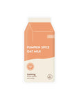 Pumpkin Spice Oat Milk Calming Plant-Based Milk Mask packaging on white background.