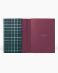 Interior of UMA SMALL SOFTCOVER NOTEBOOK | DARK GREEN