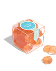 But First, Rosé Roses in clear candy cube