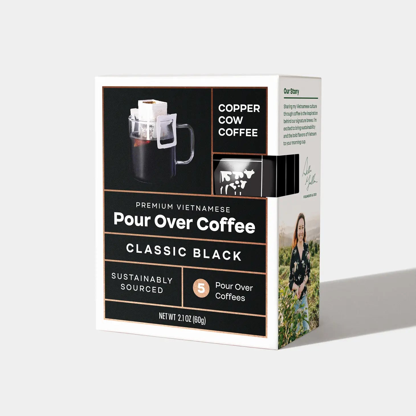 Black Vietnamese Coffee Pour Over Set (5-pack)