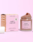 HOT COCO Scrub by Herbivore on a pink background