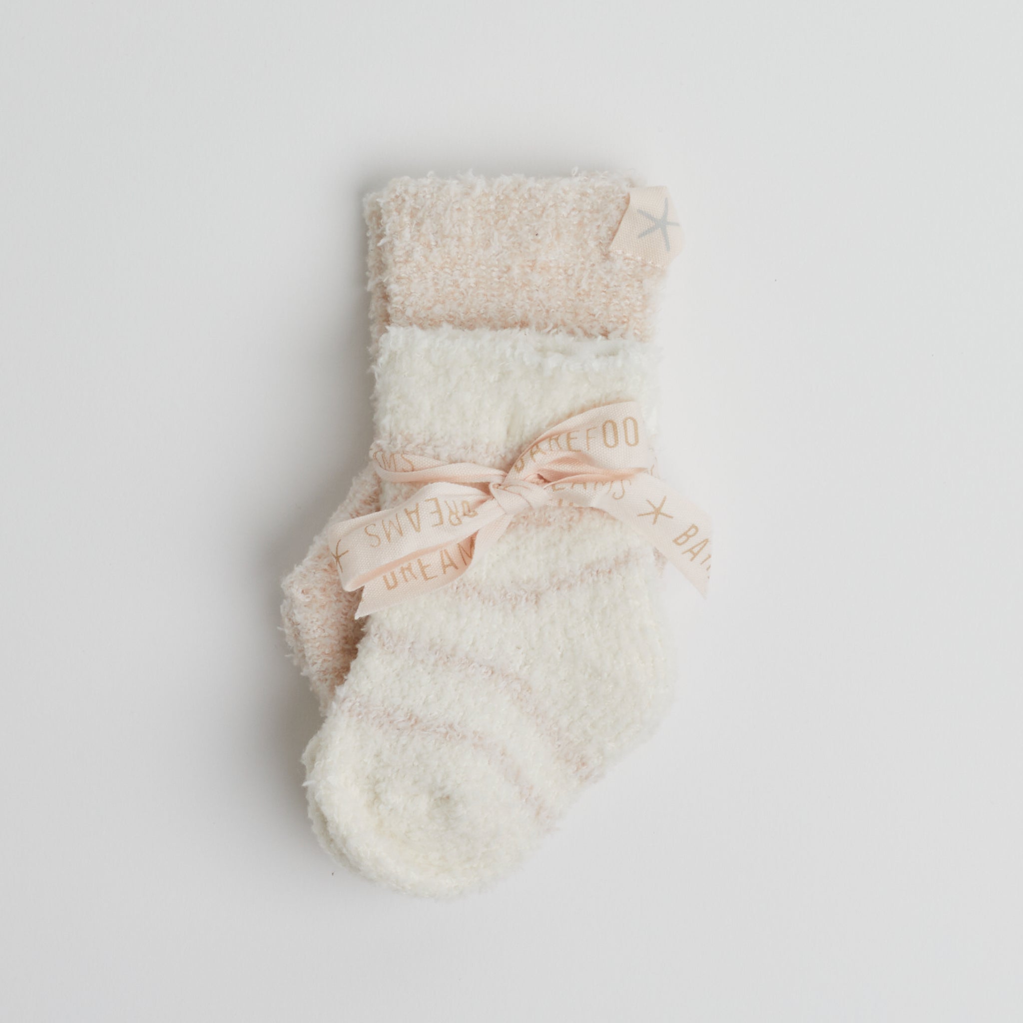 Pink Infant Cozy Sock Set on white background