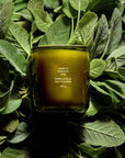 ADRIATIC MUSCATEL SAGE CANDLE on bed of sage