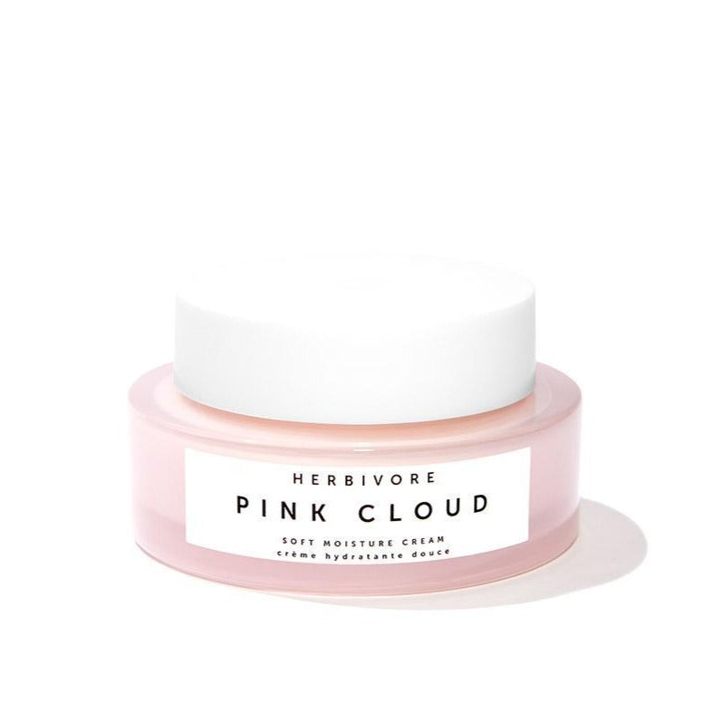 Herbivore Jar of Pink Cloud Moisture Cream on white background