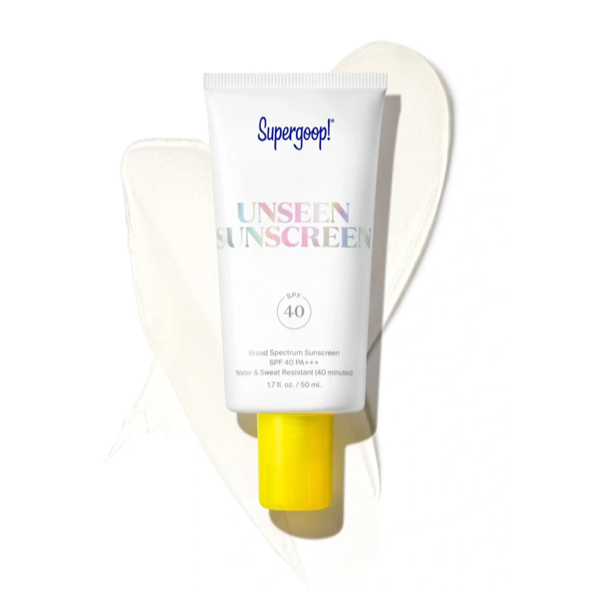 UNSEEN Sunscreen tube on smudge of sunscreen